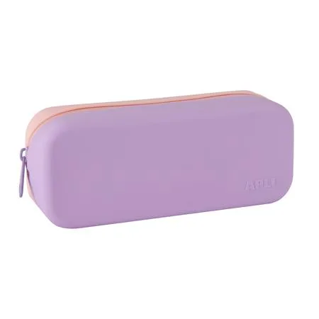 Peračník, displej, na zips, silikónové, dvojfarebné, APLI "Pastel", mix farieb 4