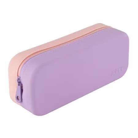 Peračník, displej, na zips, silikónové, dvojfarebné, APLI "Pastel", mix farieb 5