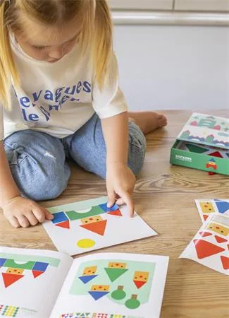 Nálepky, geometrické, sada, APLI Kids "Geometric", dediny 2