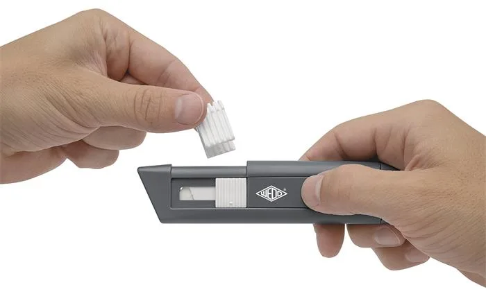 Univerzálny odlamovací nôž, 19 mm, keramická čepeľ, WEDO, "CERA-Safeline", sivá 4