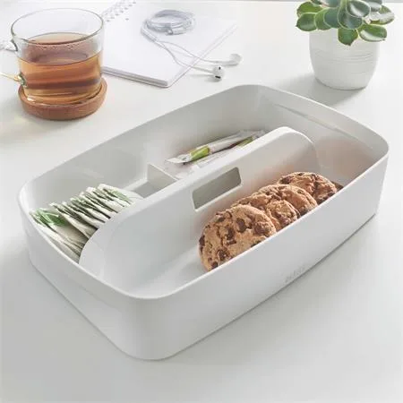 Organizačná tácka, s rúčkou, malá, LEITZ "MyBox", biela 5
