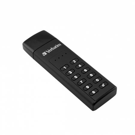 USB kľúč, 128GB, USB 3.2, šifrované, 160/130Mb/s, VERBATIM "Keypad Secure" 2