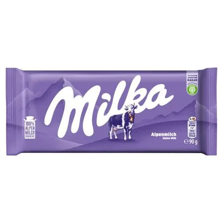 Čokoláda 90 g, MILKA, alpské mlieko