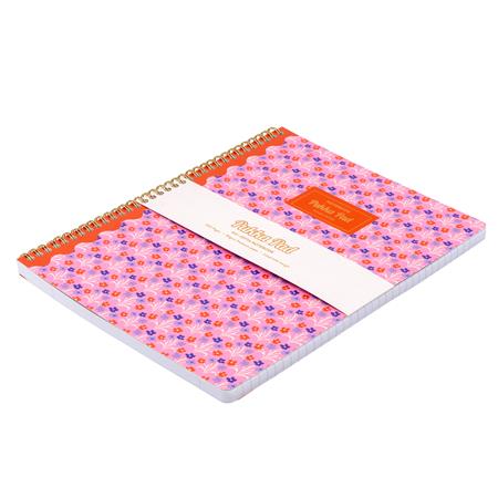 Špirálový zošit, A4+, linajkový, 100 listov, PUKKA PAD "Floral Jotta Notebook", mix 7