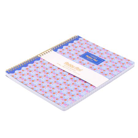 Špirálový zošit, A4+, linajkový, 100 listov, PUKKA PAD "Floral Jotta Notebook", mix 6