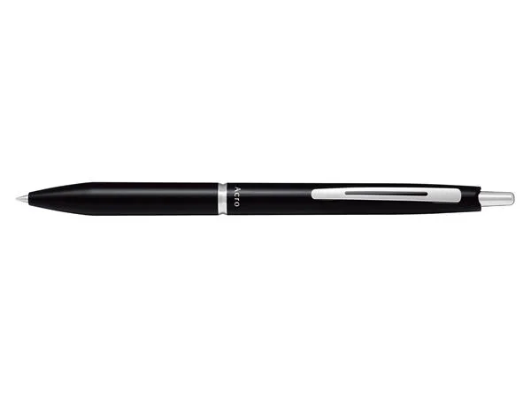 Guľôčkové pero, 0,32 mm, stláčací mechanizmus, čierne telo, PILOT "Acro 1000", modré