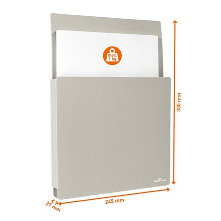 Držiak dokumentov, A4, samolepiaci, DURABLE "Info Box", sivý 2