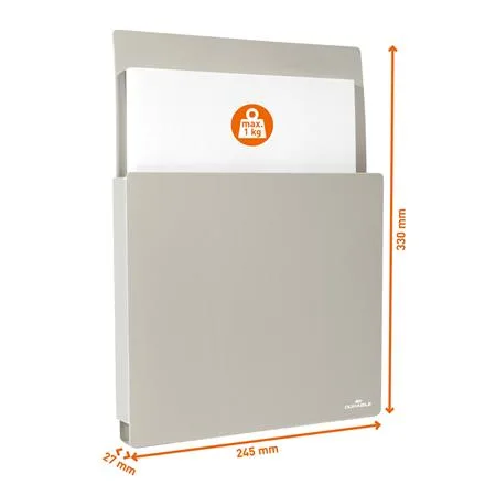 Držiak dokumentov, A4, samolepiaci, DURABLE "Info Box", sivý 2