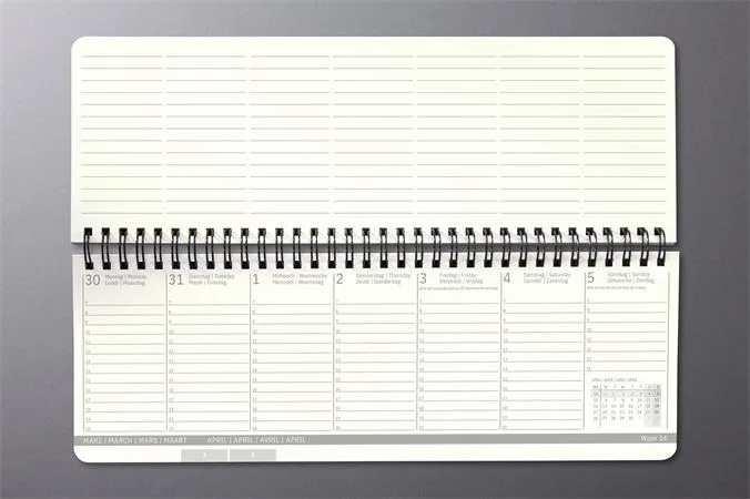 Kalendár, stolový, 2026, 300x143x18 mm, SIGEL "Conceptum", čierny 3