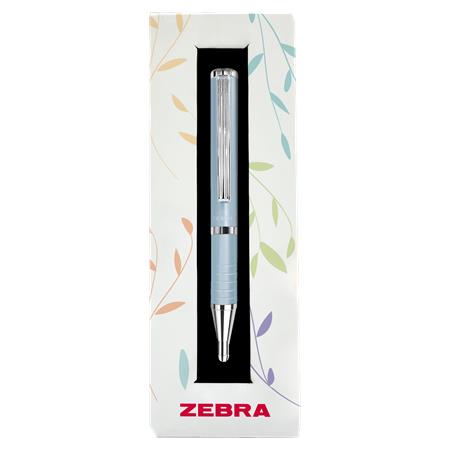 Guľôčkové pero, 0,24 mm, teleskopické, baby modré telo, ZEBRA "SL-F1", modré 5