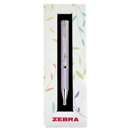 Guľôčkové pero, 0,24 mm, teleskopické, levanduľové telo, ZEBRA "SL-F1", modré 5