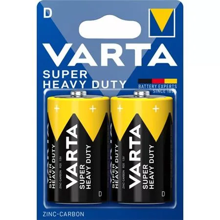 Batéria D, veľkokapacitná, 2 ks, VARTA "Super Heavy Duty"