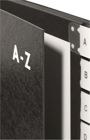 Rozraďovač, stolový, kartónový, A4, 24 priehradiek, A-Z, PAGNA "Classic", čierny 6